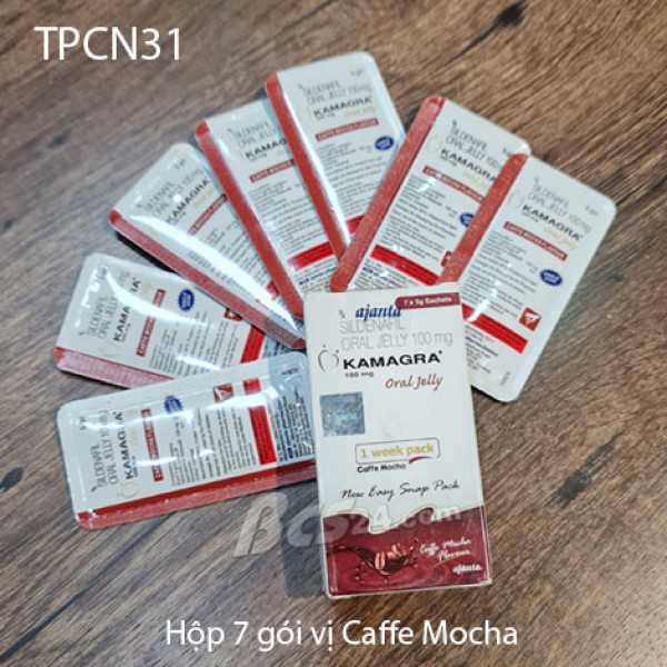 Thuốc Kamagra Oral Jelly 100mg dạng thạch trái cây. Cách trị rối loạn cương dương - (TPCN31)